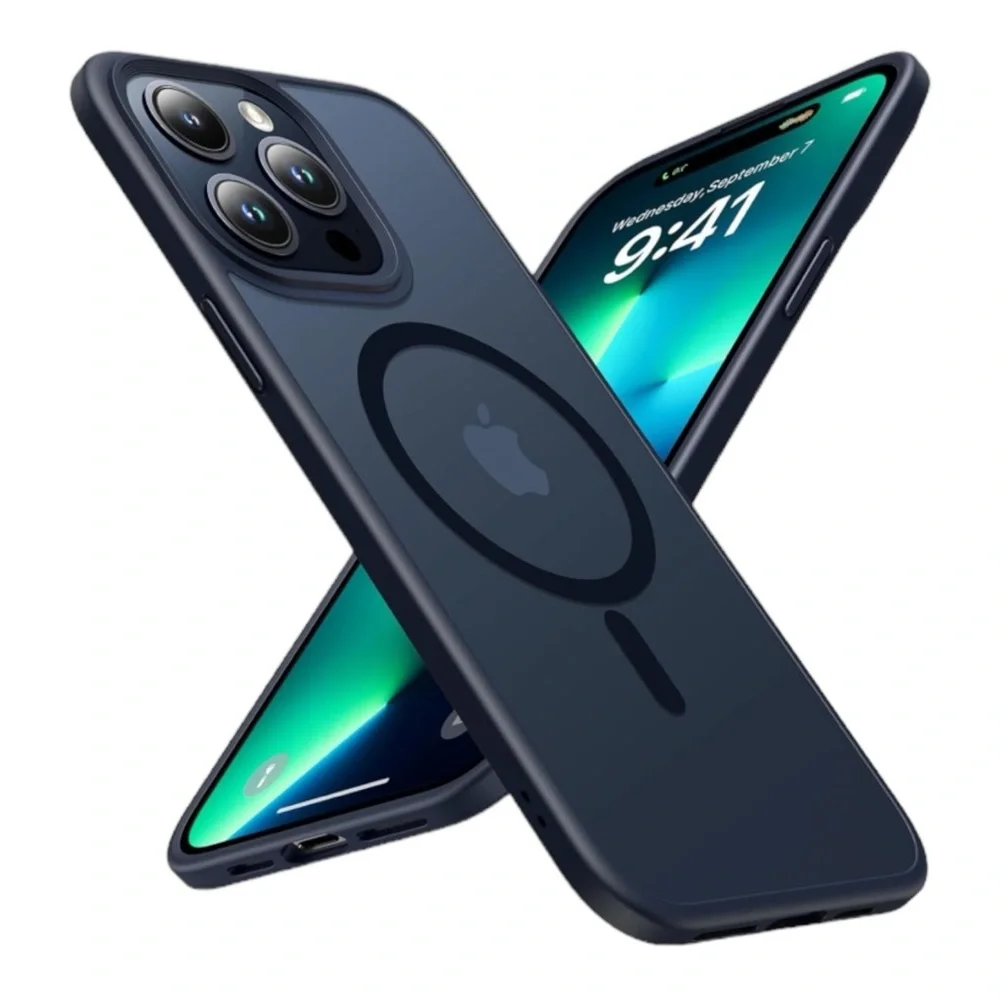 Black Mgnaooi Magnetic Case for iPhone 15 Pro Case